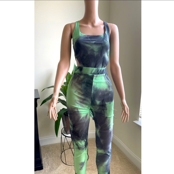 Charcoal Grey Green Blaze Pants Set - Picture 3 of 3